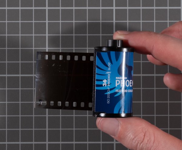 Spooled and cut film.
